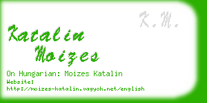 katalin moizes business card